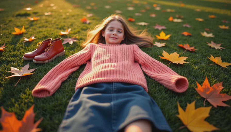 Illustration for cute fall outfit ideas girls