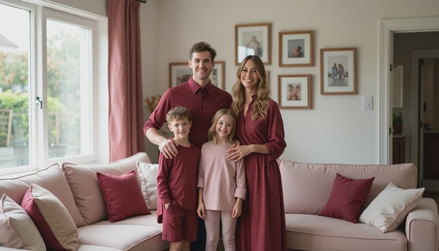 Illustration for family matching clothes