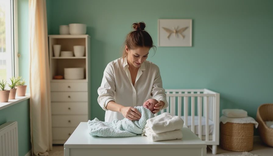 Illustration for newborn cotton outfits