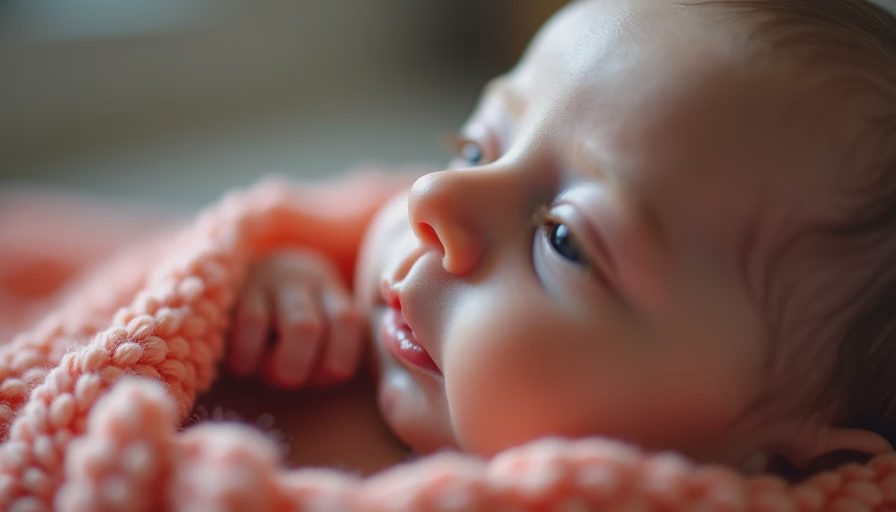 Illustration for warm clothes for newborn