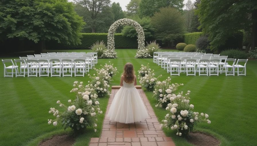Visual context for flower girl dresses