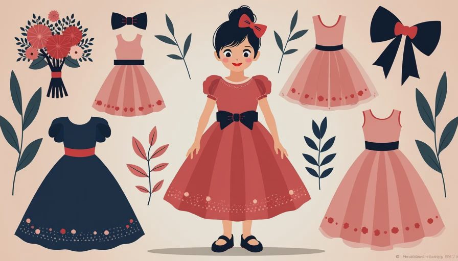 Visual context for flower girl outfits