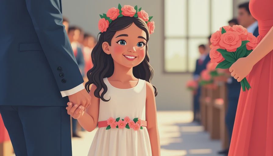 Illustration for flower girl outfits