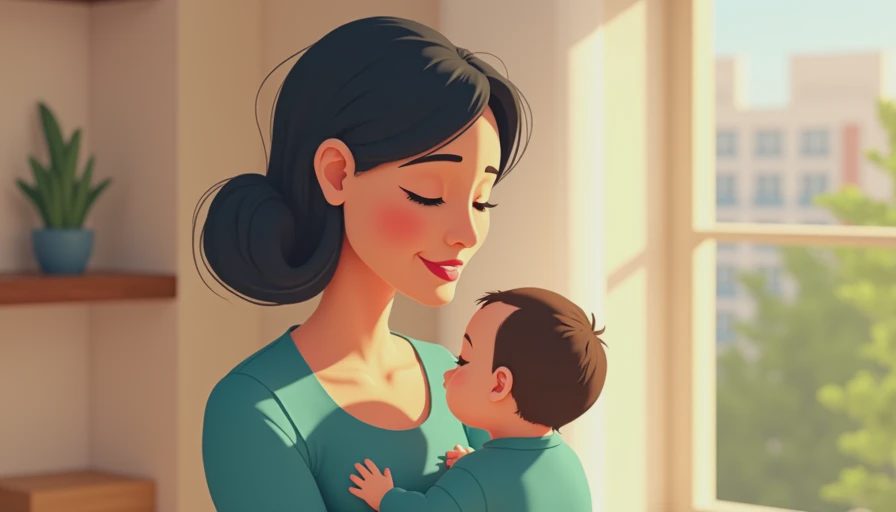 Visual context for mommy and infant matching clothes