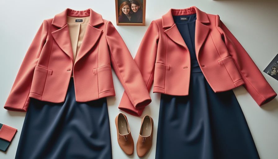 Visual context for matching mom and daughter outfits