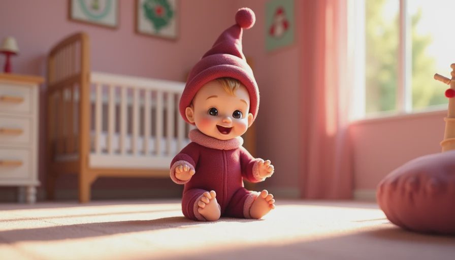 Illustration for baby christmas outfit