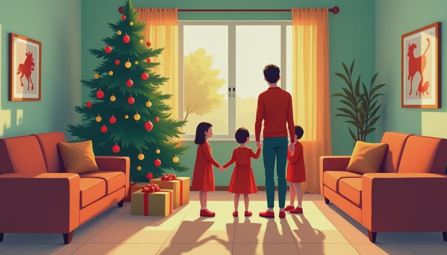 Visual context for matching christmas outfits