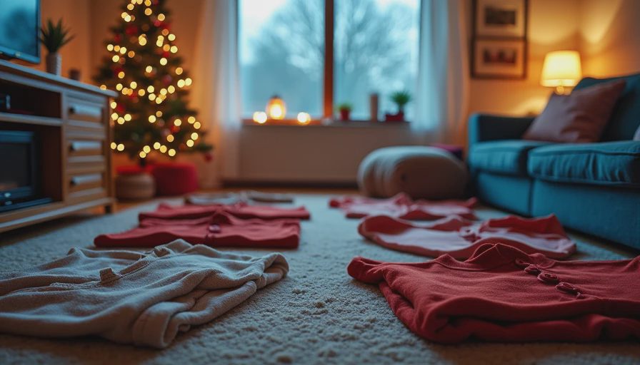 Visual context for matching family christmas outfits