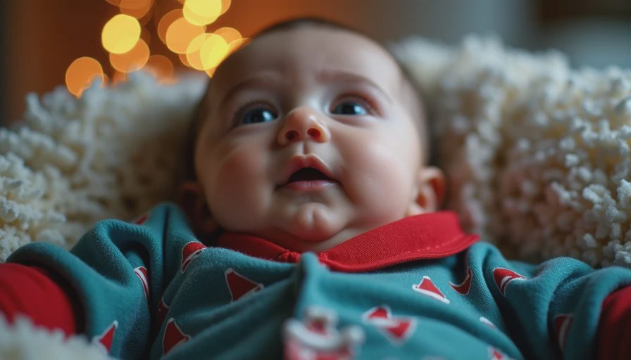 Visual context for newborn xmas pjs