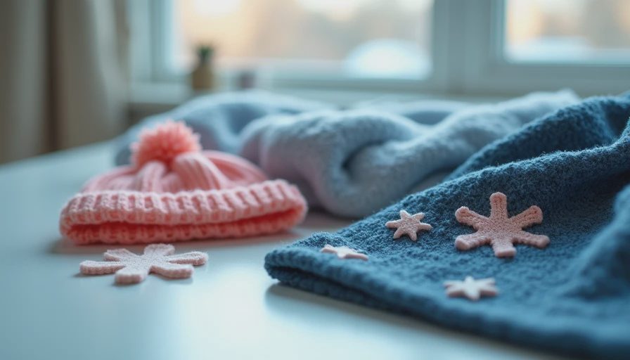 Visual context for newborn winter hat