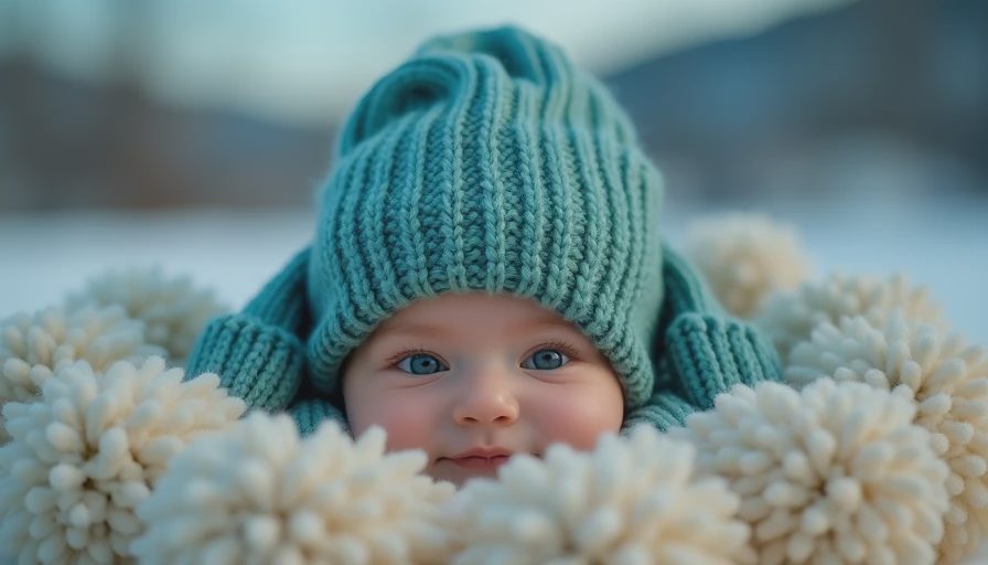 Visual context for newborn snow hat